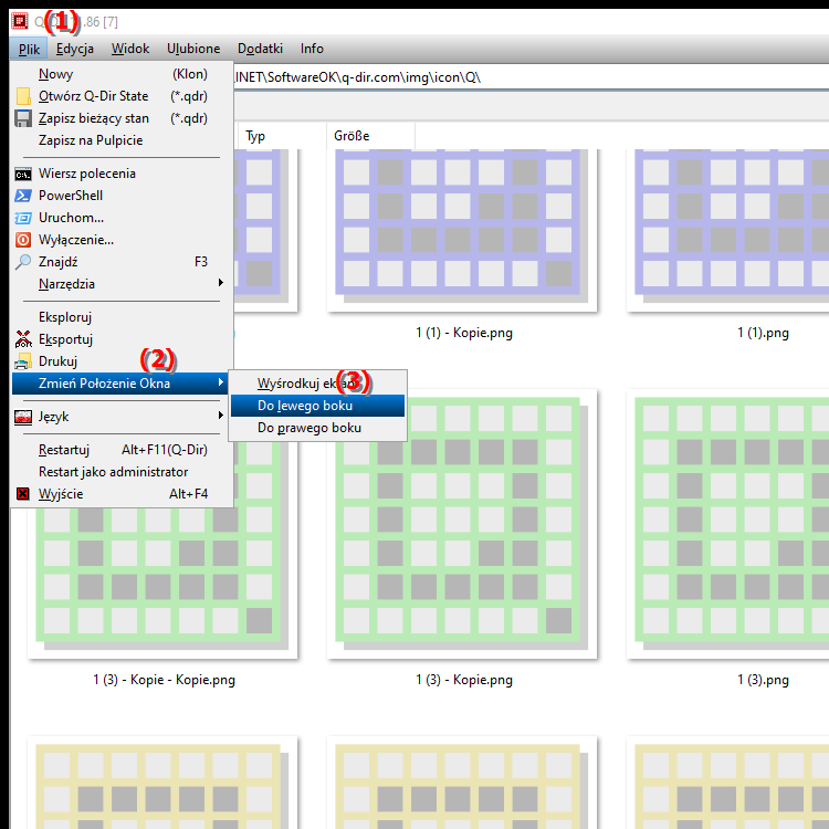 Jak ustawić okno Eksploratora plików na lewej krawędzi ekranu